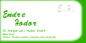 endre hodor business card